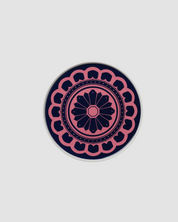 Navy & Pink Flower Plate