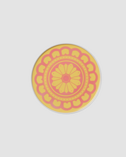 Yellow & Pink Flower Plate