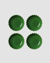 Scallop Bowl Green- set of 4