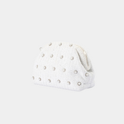 Kaia Studded Woven Clutch