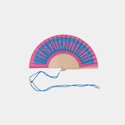 Hand Fan w/Gift Box "It's F*cking Hot" Pink&Blue