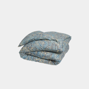 Lucia Linen Quilt Cover- Cerulean
