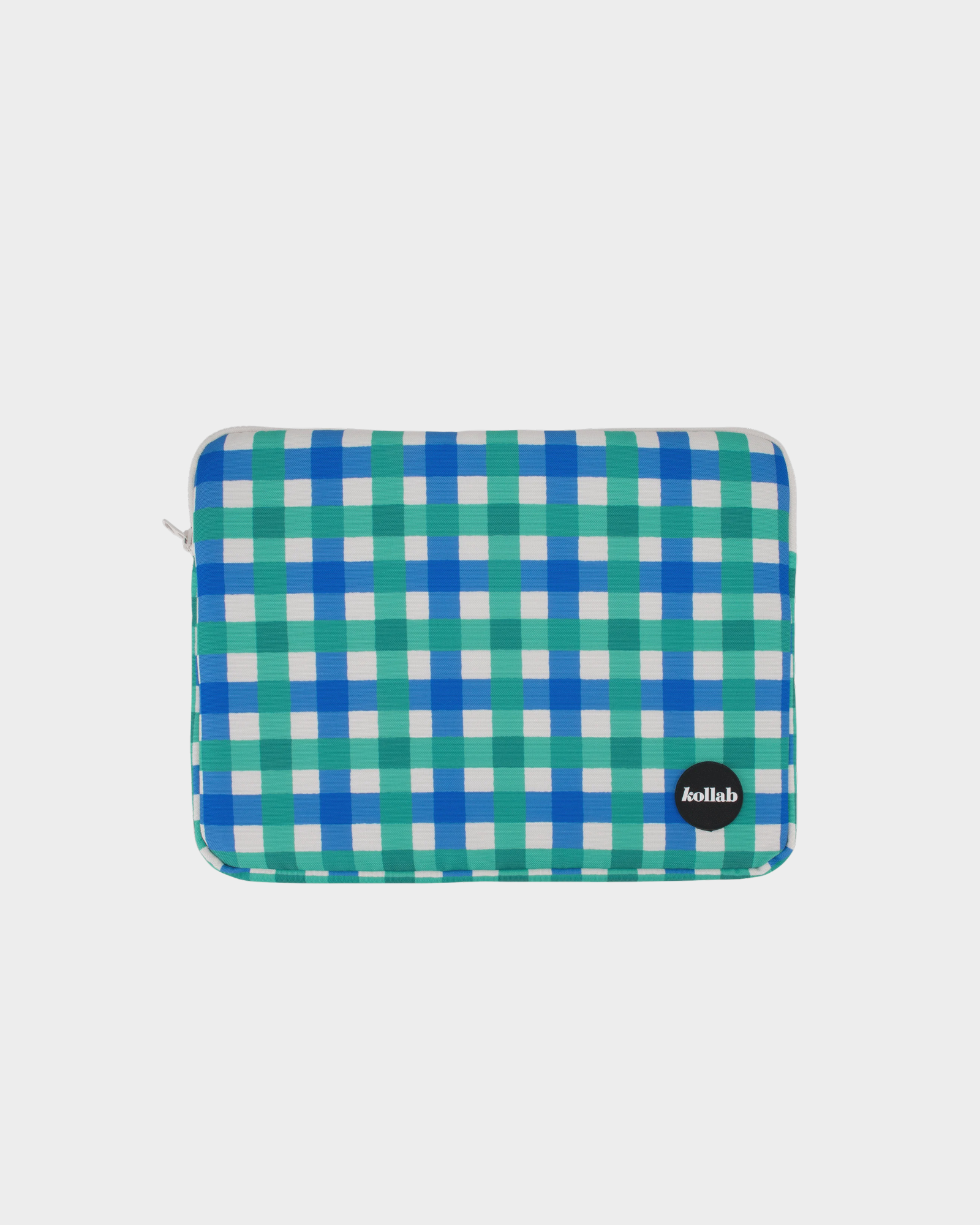 Laptop Case Green Blue Check