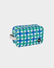 Travel Bag Green Blue Check