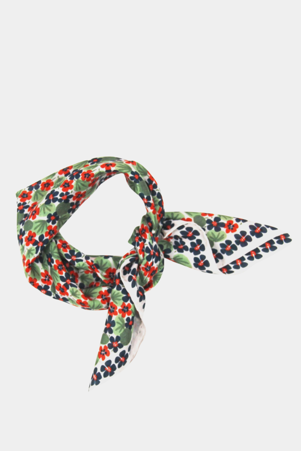 Mini Capucine Marine Silk Scarf - Presence Hamilton