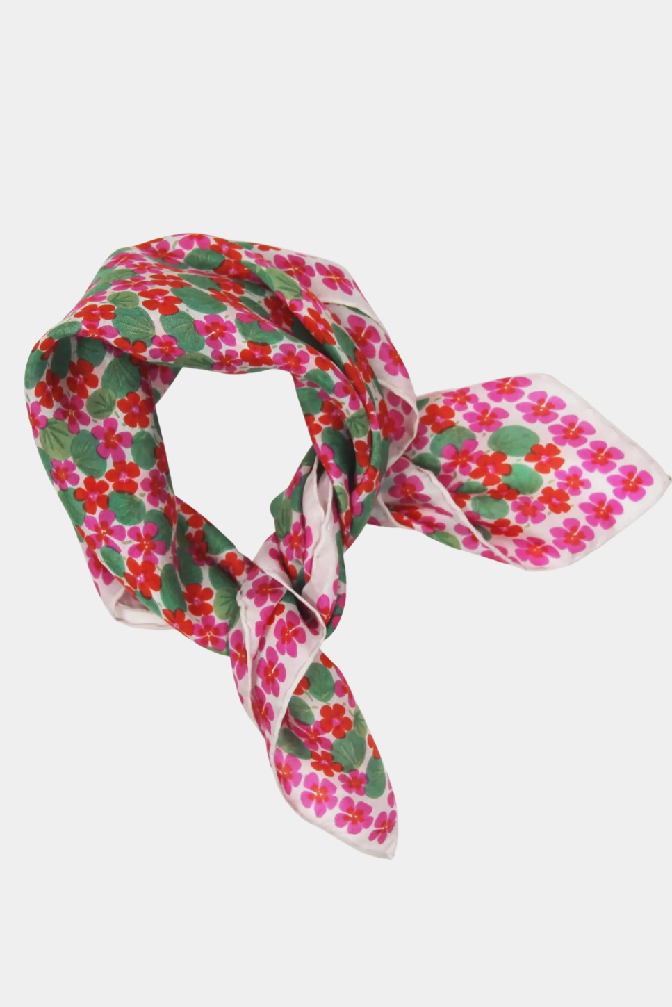 Mini Capucine Fuchsia  Silk Scarf - Presence Hamilton