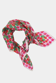 Mini Capucine Fuchsia  Silk Scarf - Presence Hamilton