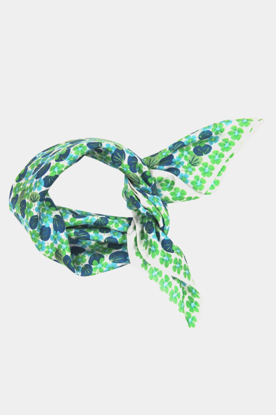 Mini Capucine Green Silk Scarf - Presence Hamilton