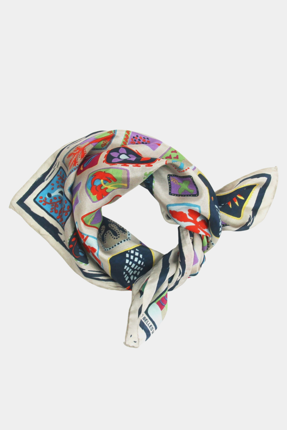 Mini Postcard Marine Silk Scarf - Presence Hamilton