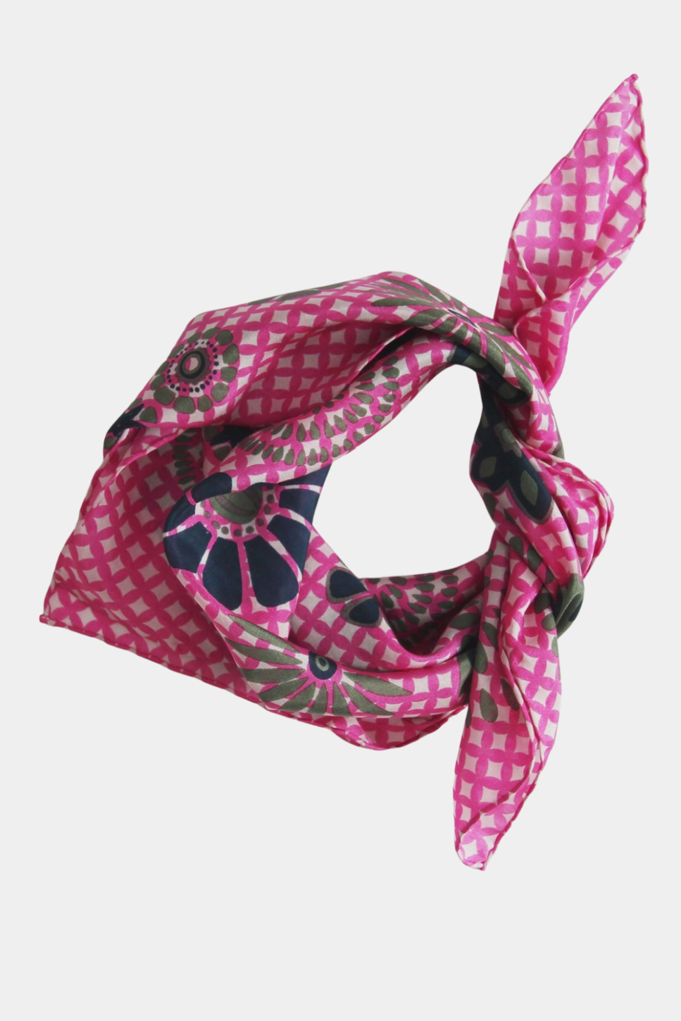 Mini Shippo Fuchsia Silk Scarf - Presence Hamilton