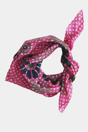 Mini Shippo Fuchsia Silk Scarf - Presence Hamilton