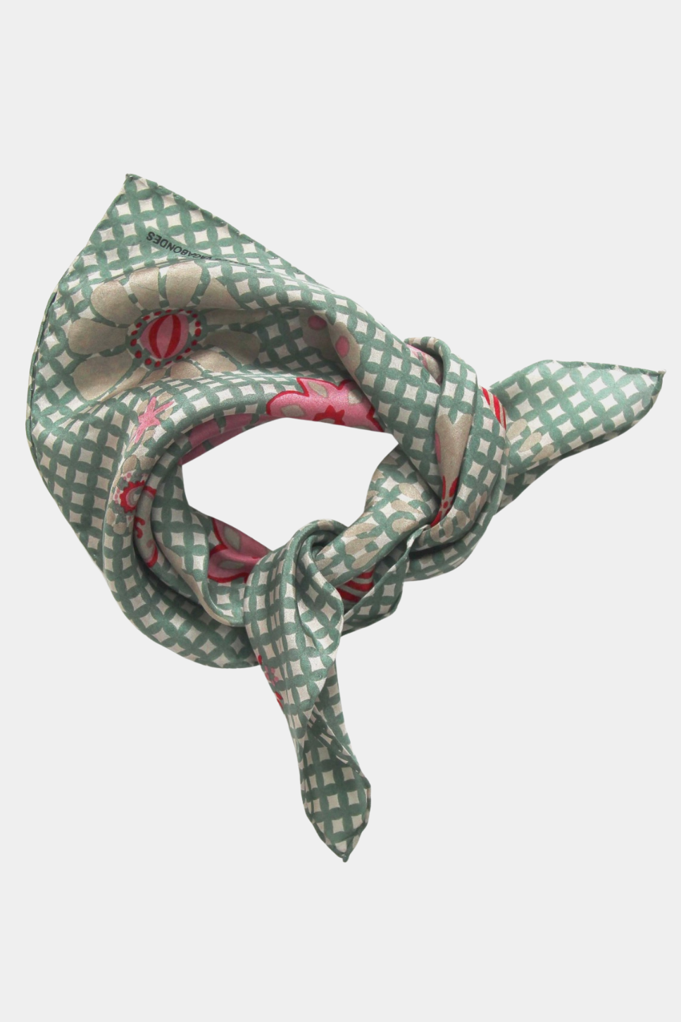 Mini Shippo Gray Silk Scarf - Presence Hamilton