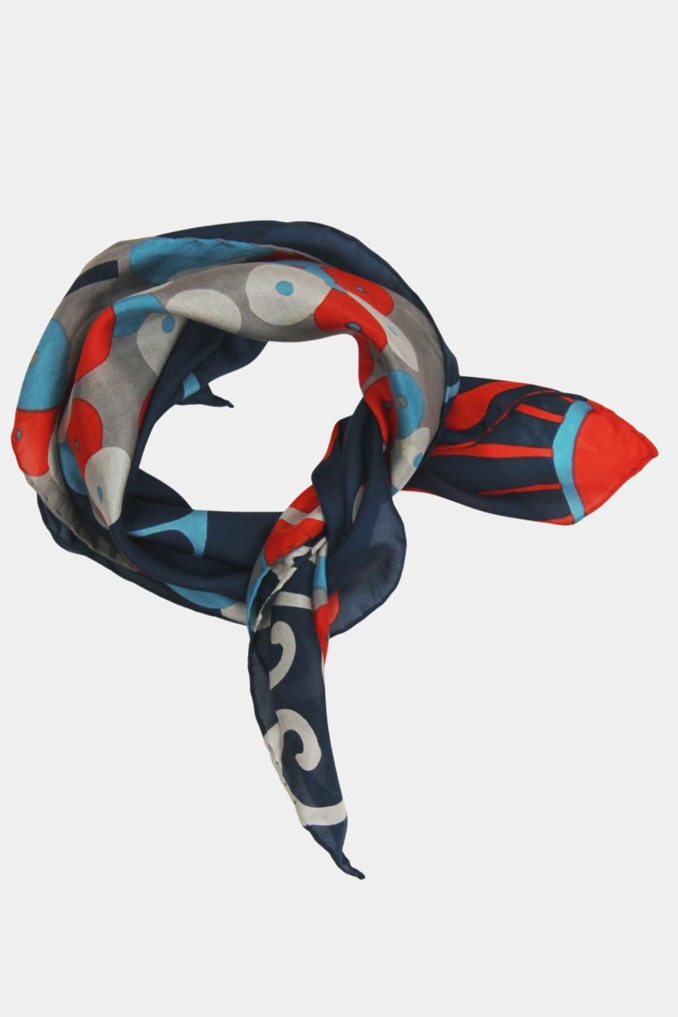Mini Sakura Marine Silk Scarf - Presence Hamilton