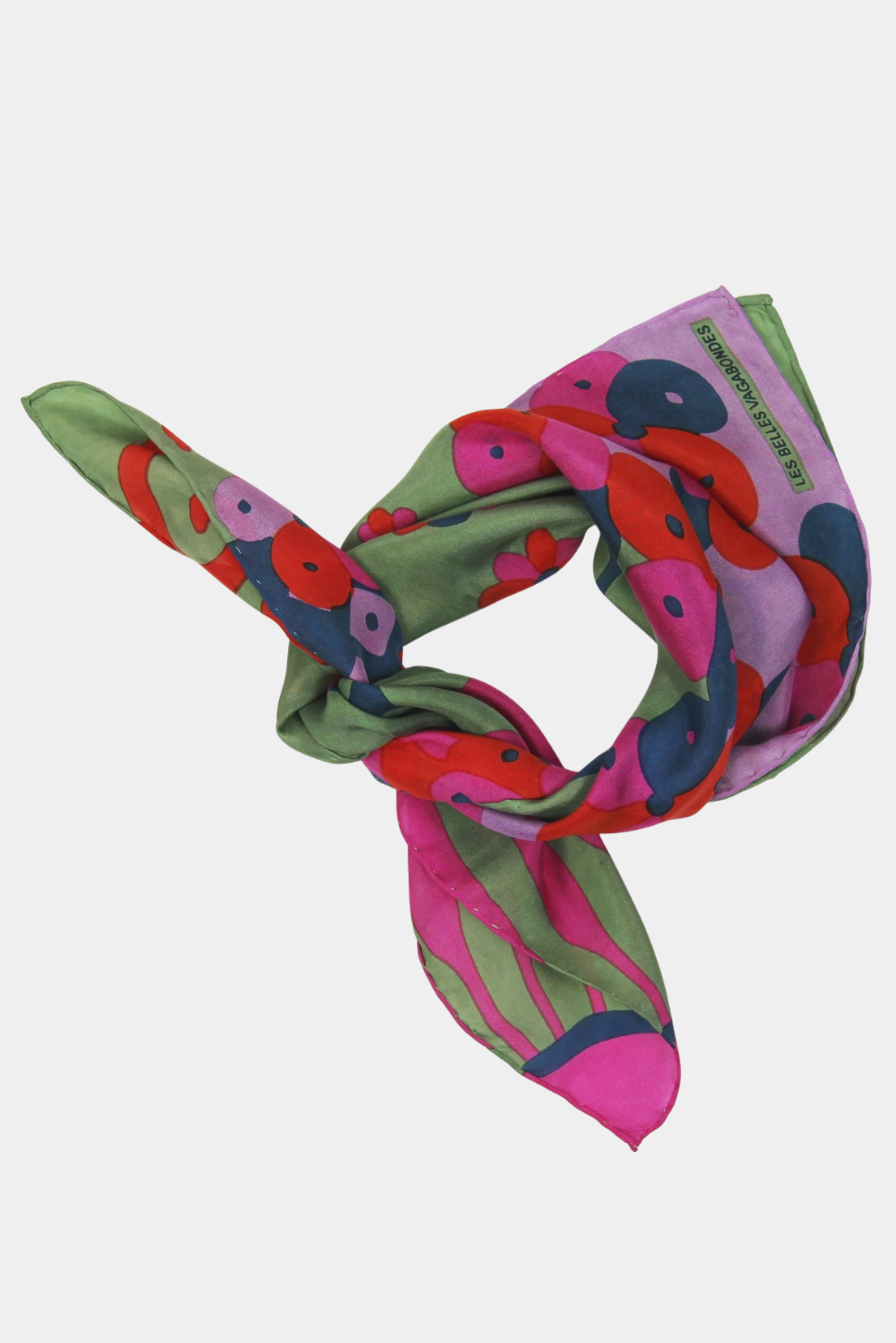 Mini Sakura Green Silk Scarf - Presence Hamilton