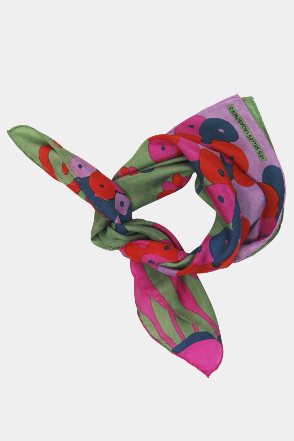 Mini Sakura Green Silk Scarf - Presence Hamilton