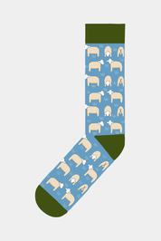 Red Tractor Socks- Sheep on Blue
