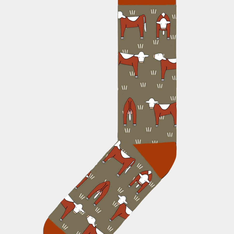 Red Tractor Socks- Herefords - Presence Hamilton