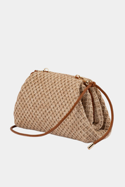 Anna Woven Clutch- Natural