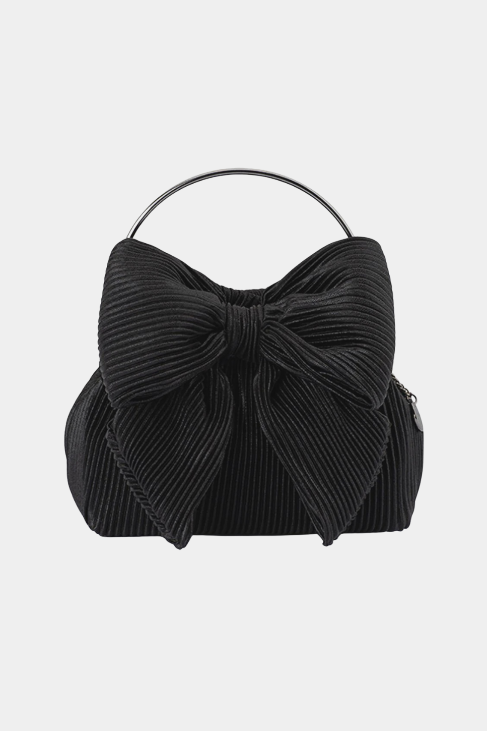 Elise Pleated Top Handle -Black - Presence Hamilton