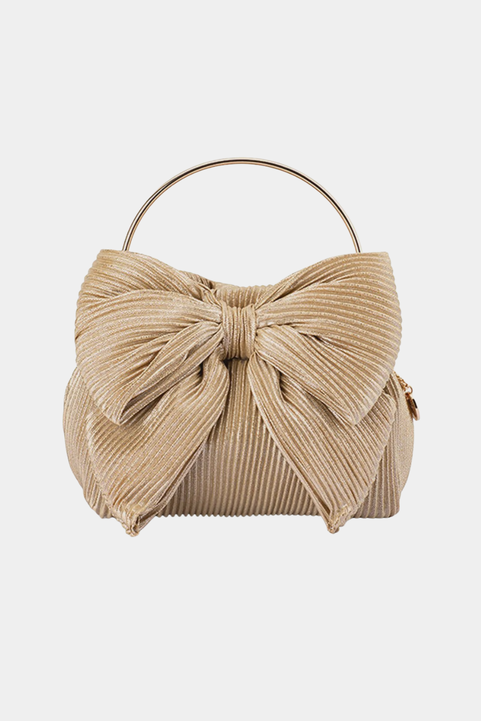 Elise Pleated Top Handle -Gold - Presence Hamilton