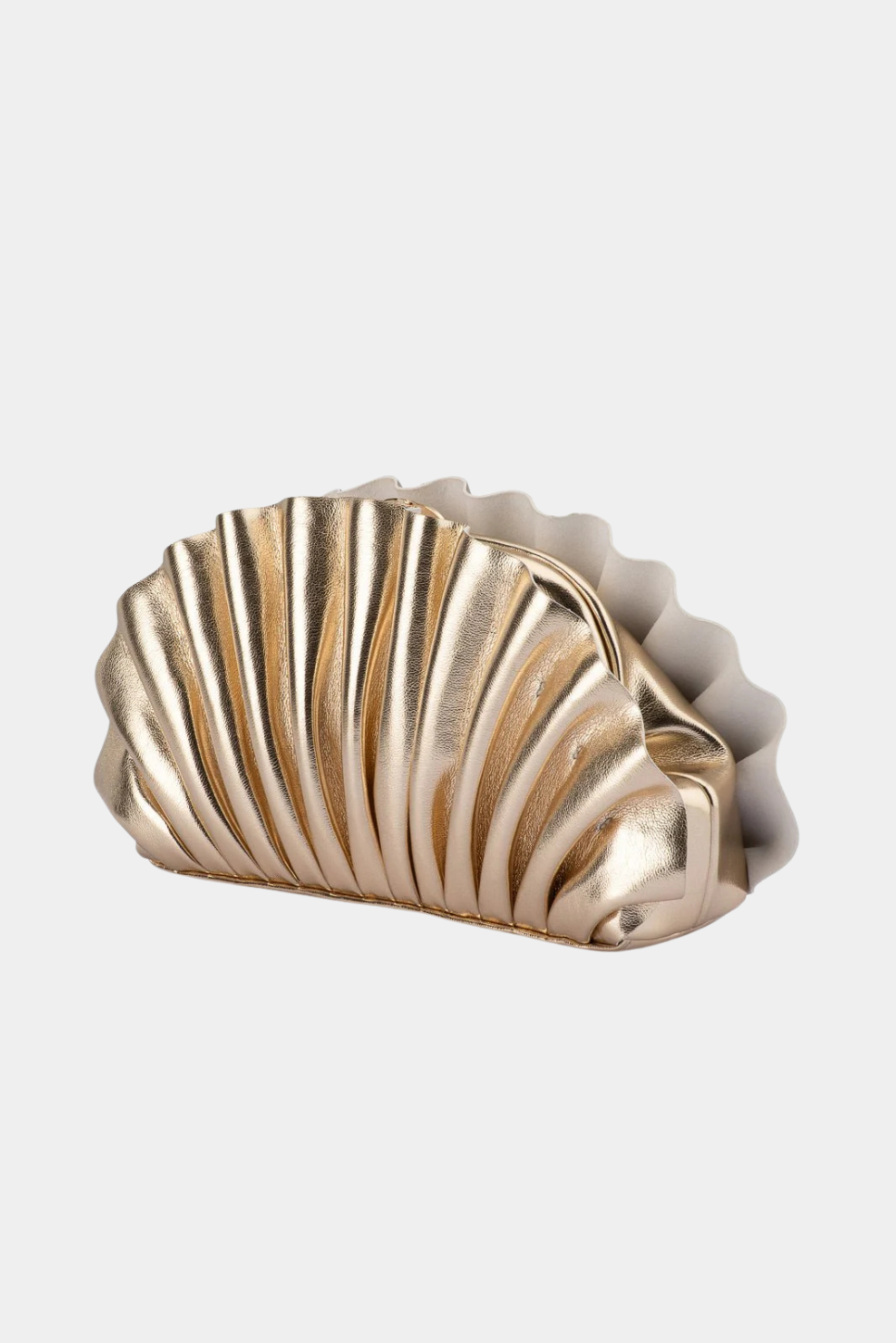 Hollie Pleated Clutch -Gold - Presence Hamilton