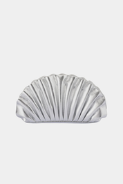 Hollie Pleated Clutch - Silver - Presence Hamilton