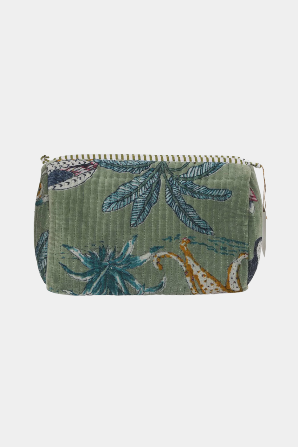 Velvet Pouch - Sage Tiger - Large - Presence Hamilton