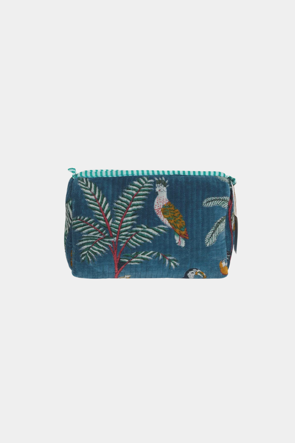 Velvet Pouch - Teal Blue Panther -Small - Presence Hamilton