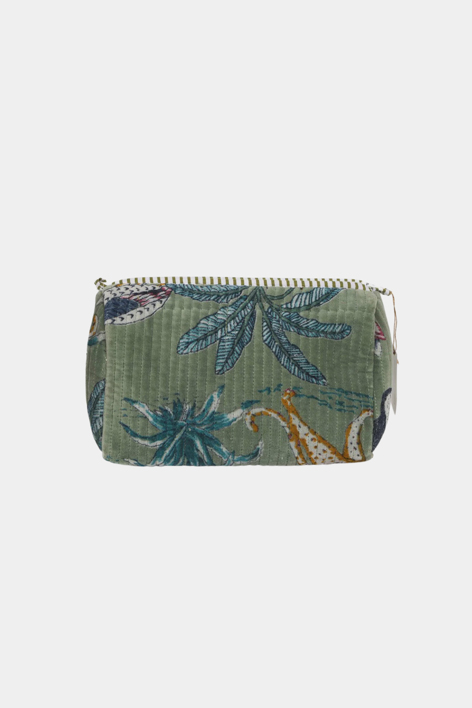 Velvet Pouch - Sage Tiger - Medium - Presence Hamilton
