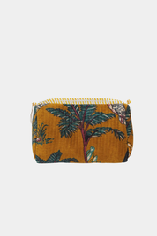 Velvet Pouch - Mustard Panther - Medium - Presence Hamilton