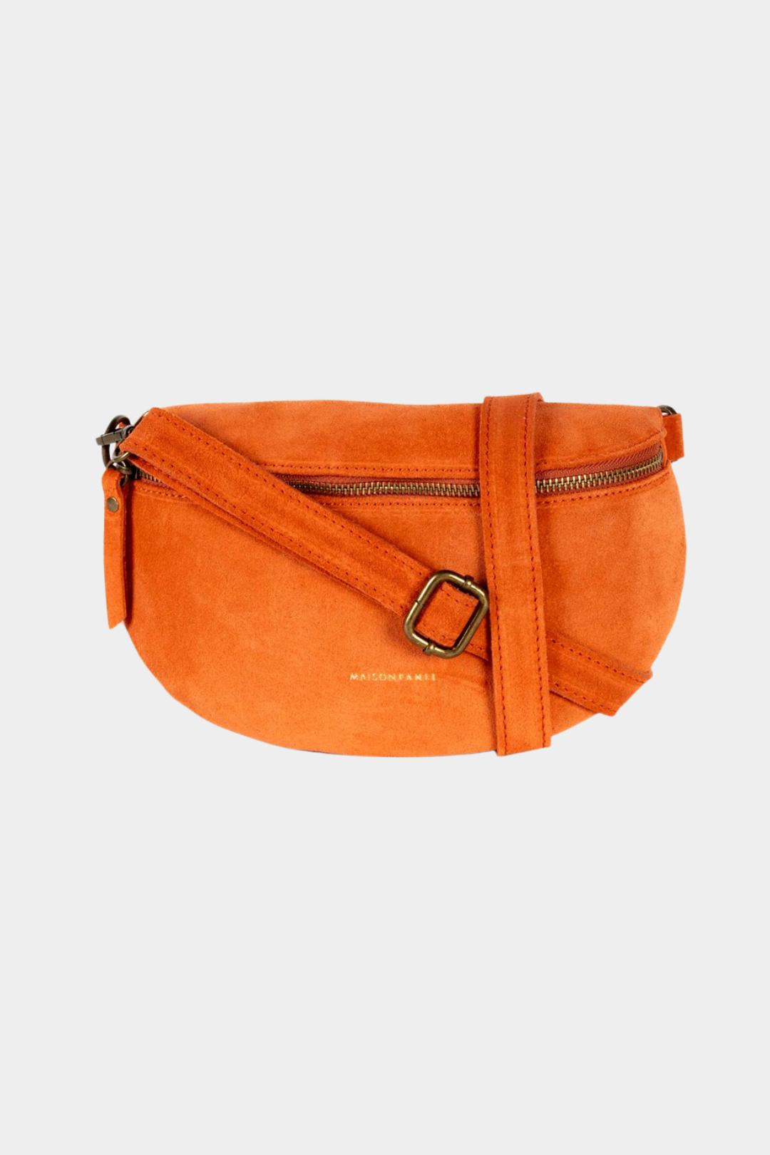 MAISON FANLI - Bum Bag - Suede Orange Brick - Presence Hamilton