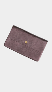 Maison Fanli Leather Clutch Cross Body - Metallic Coco