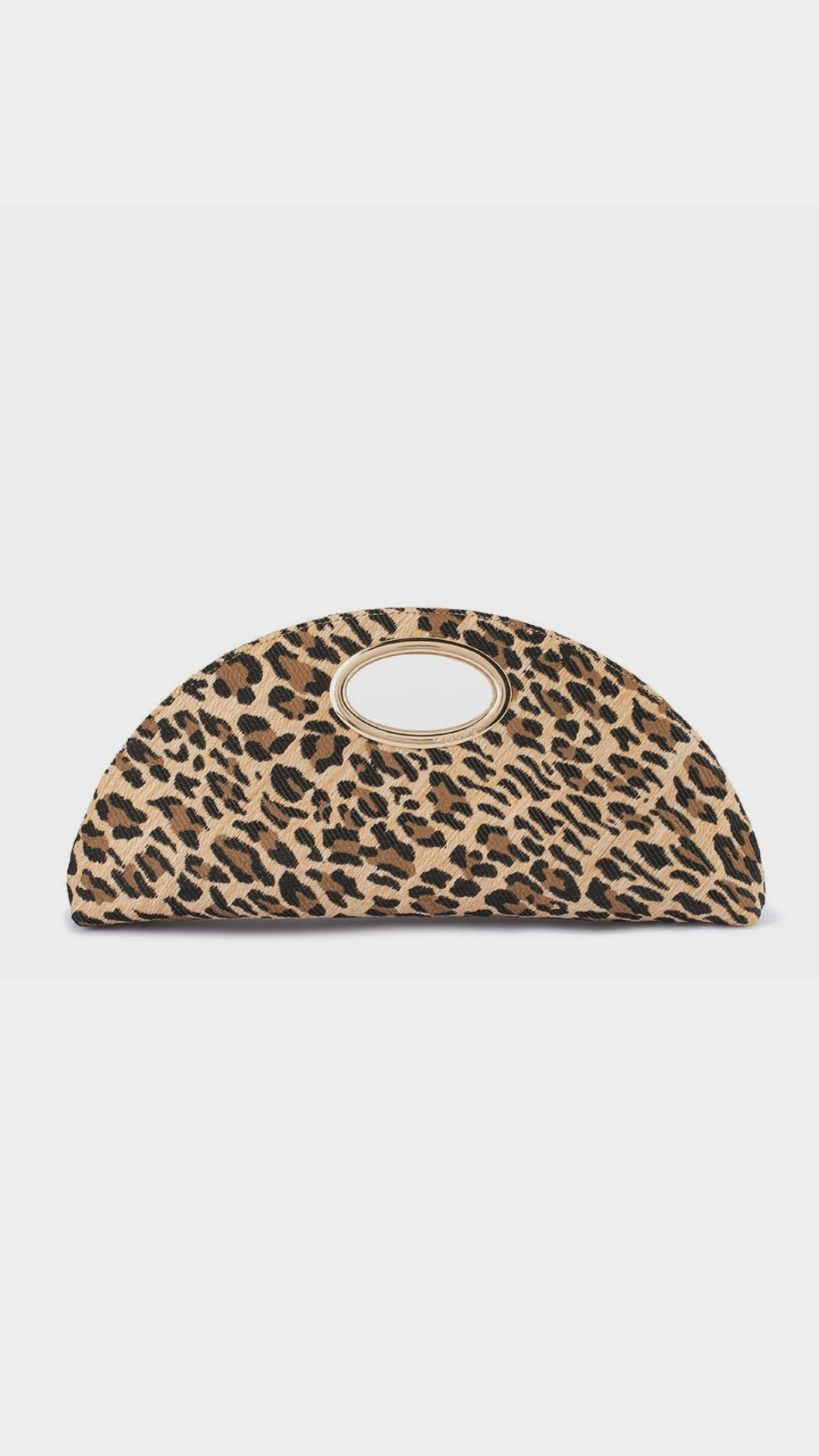Geena Straw Clutch Bag -Leopard
