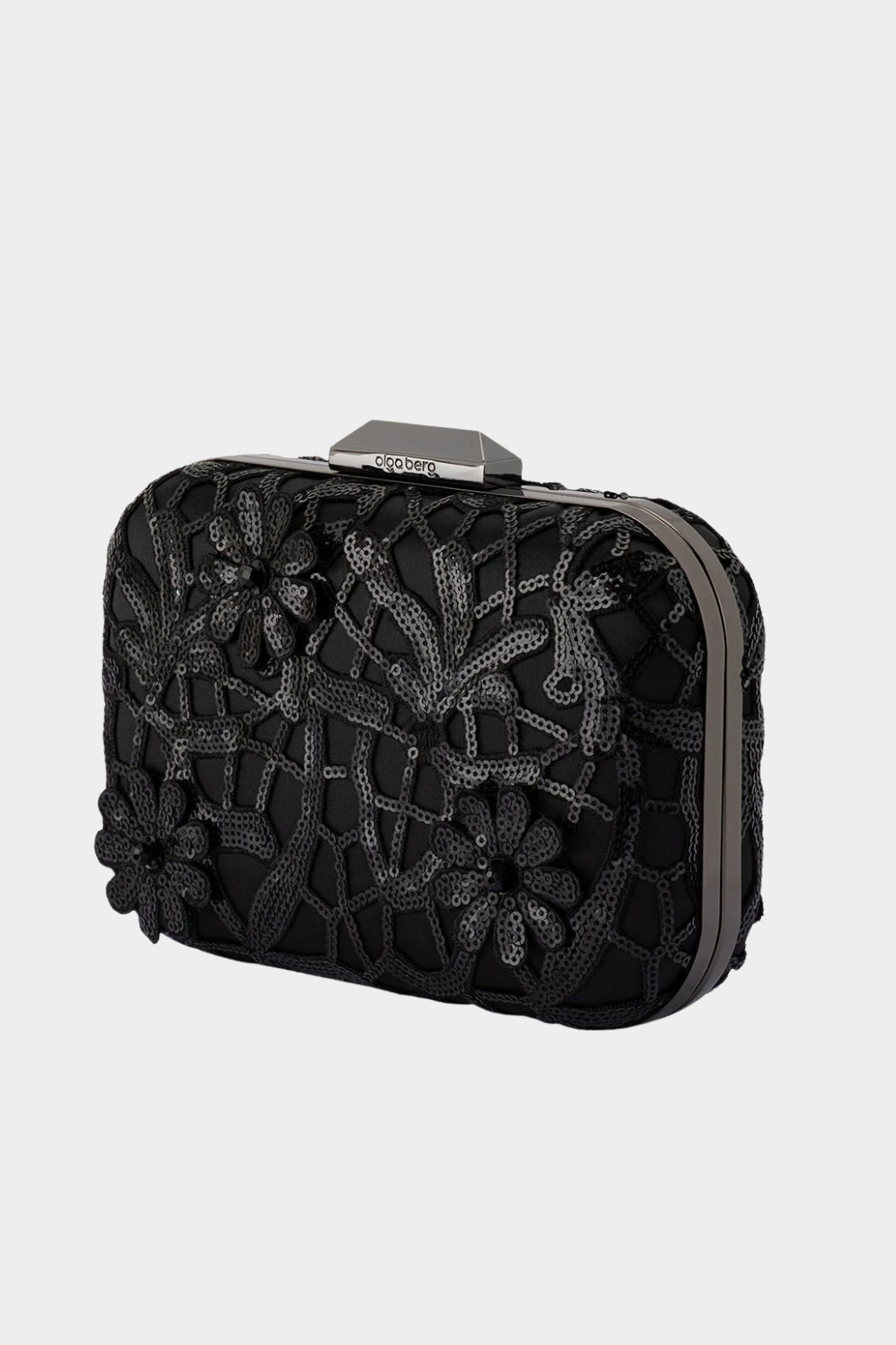 Elena Appliqued Clutch- Black - Presence Hamilton
