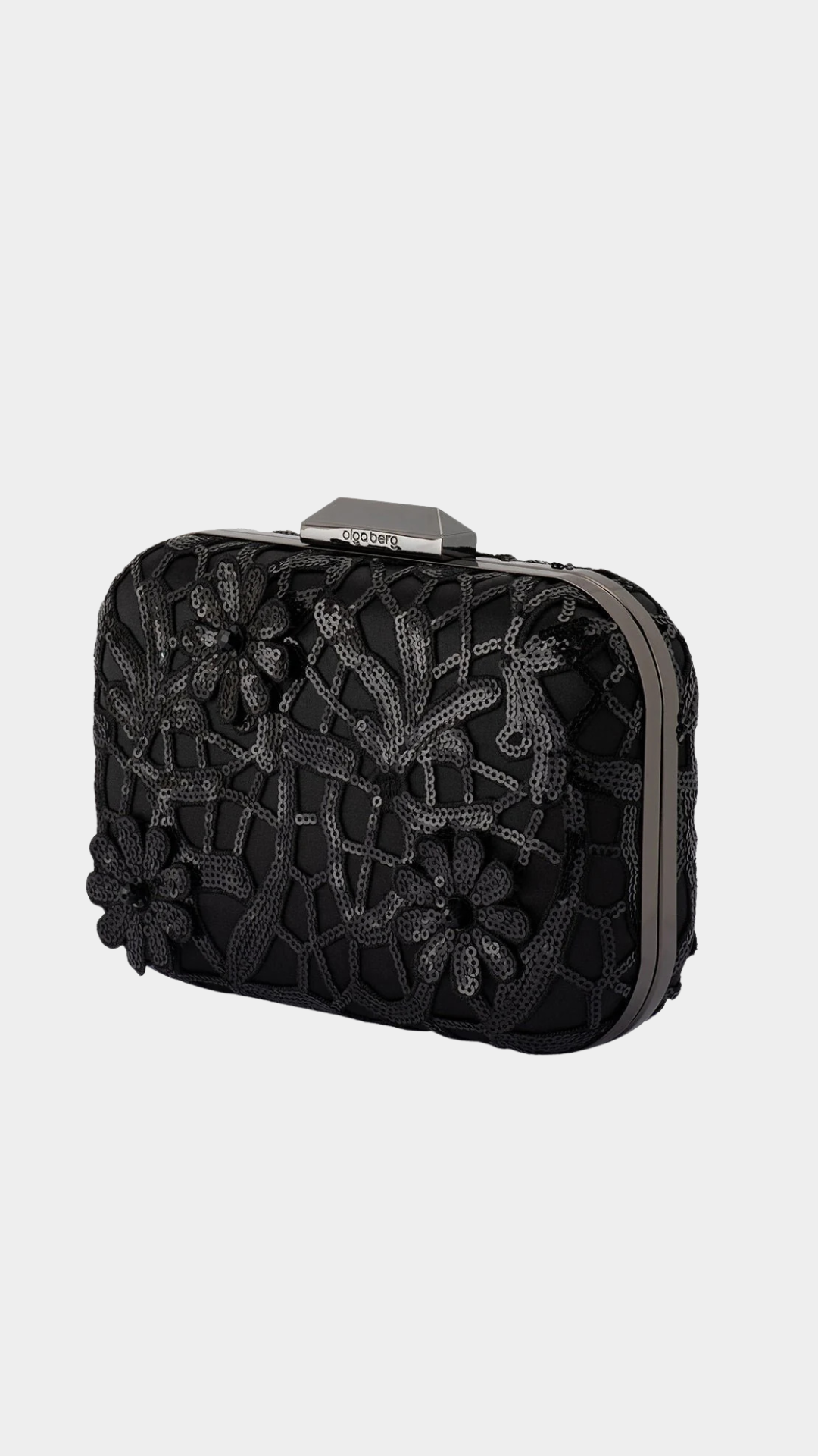 Elena Appliqued Clutch- Black - Presence Hamilton