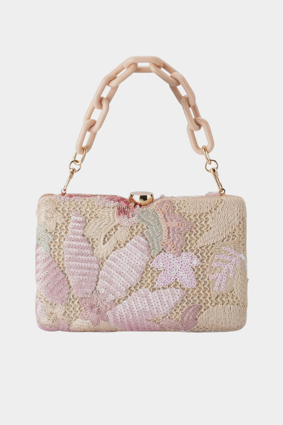 Greta Floral Clutch-Blush - Presence Hamilton