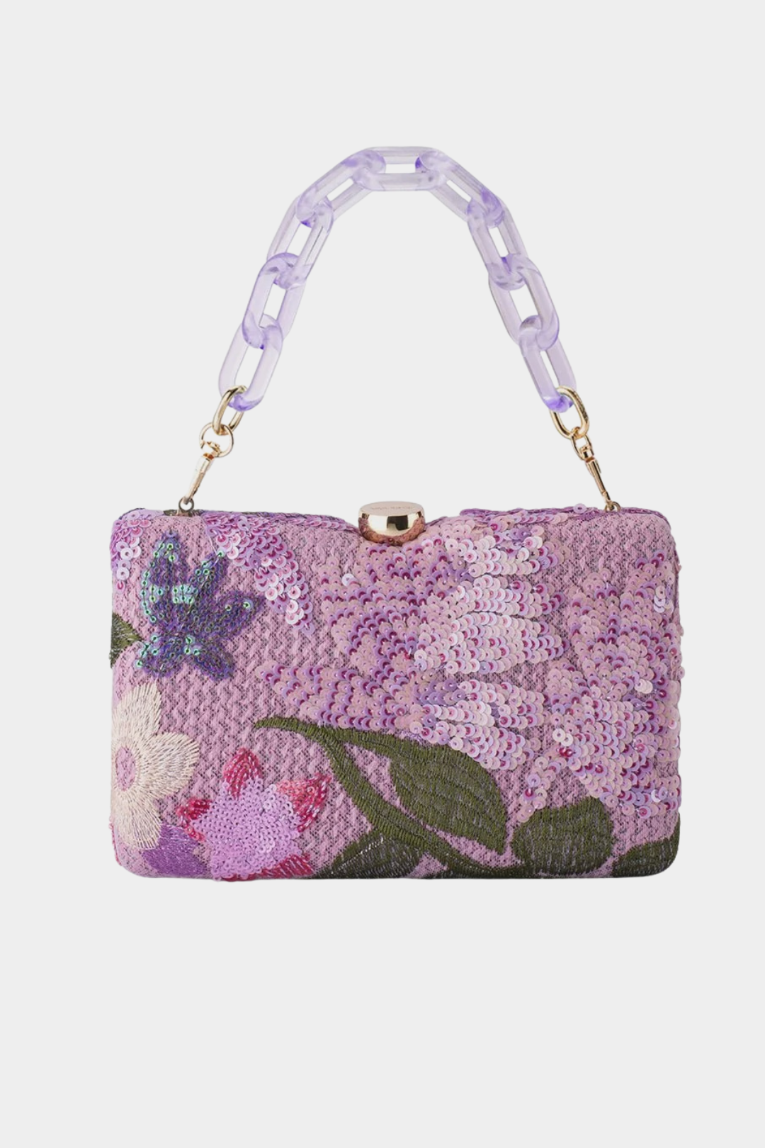 Greta Floral Clutch-Lilac - Presence Hamilton