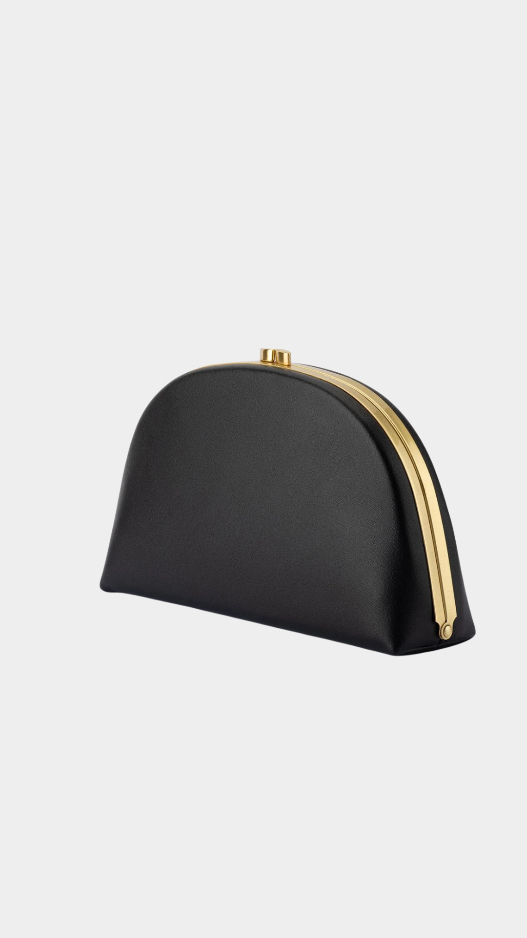 Celeste Curved Clutch-Black