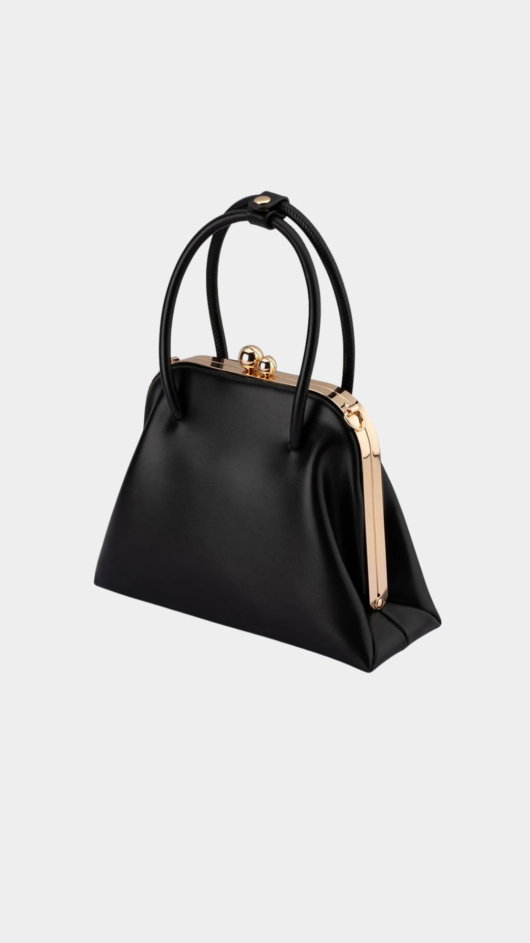 LEANDRA Top Handle Bag- Black