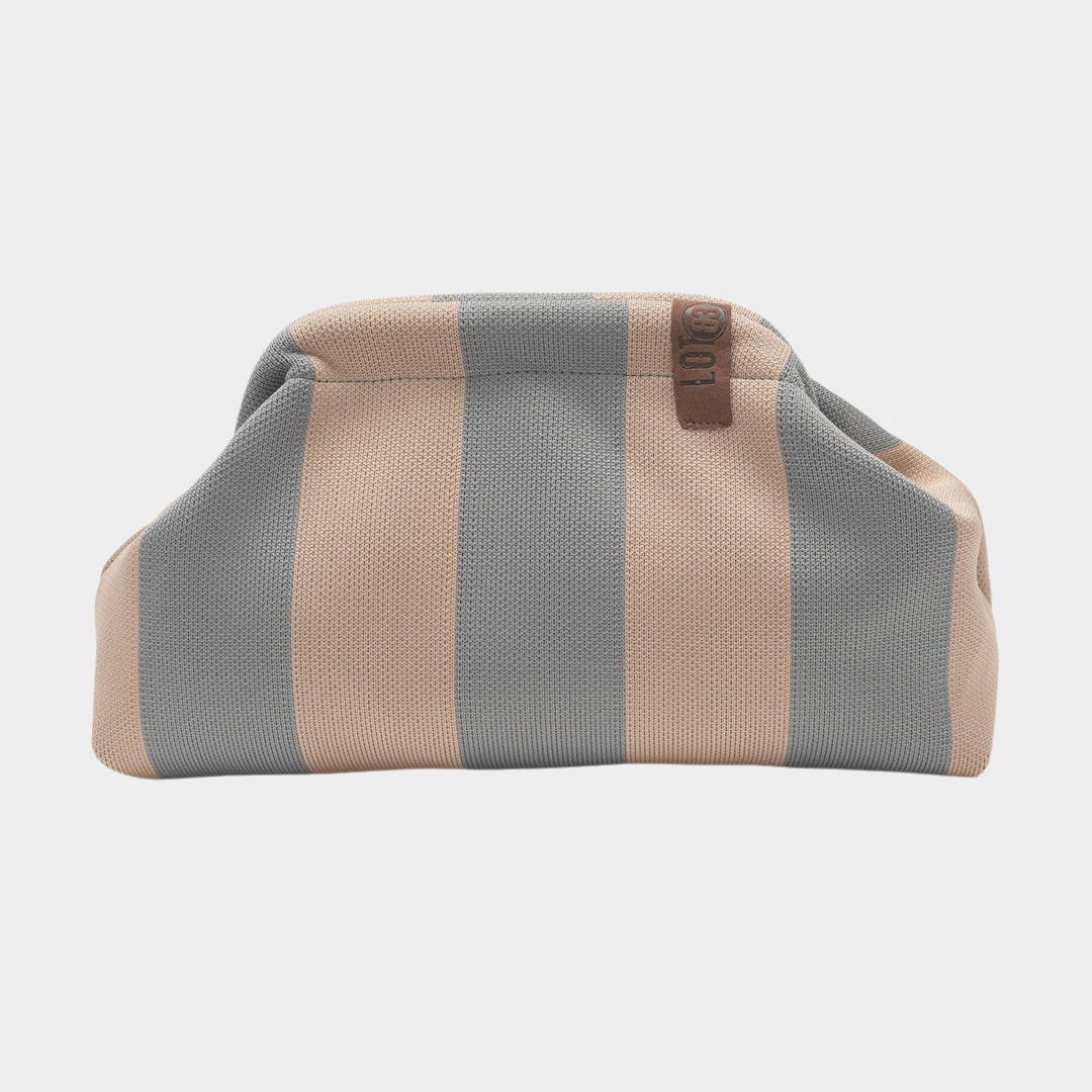 Emma Bag- 60 Beige & Steel Blue - Presence Hamilton