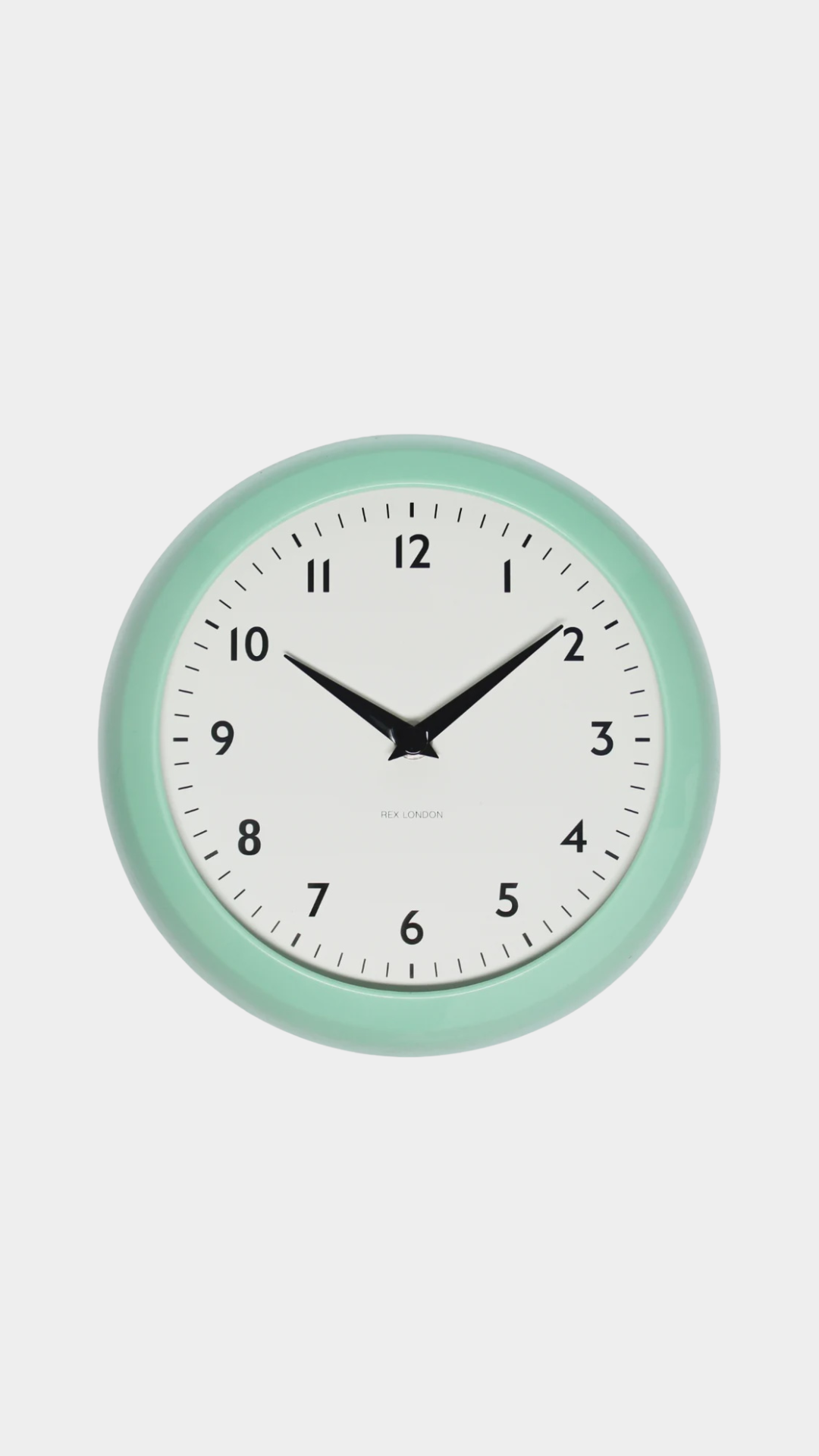 Retro Wall Clock - Mint Green