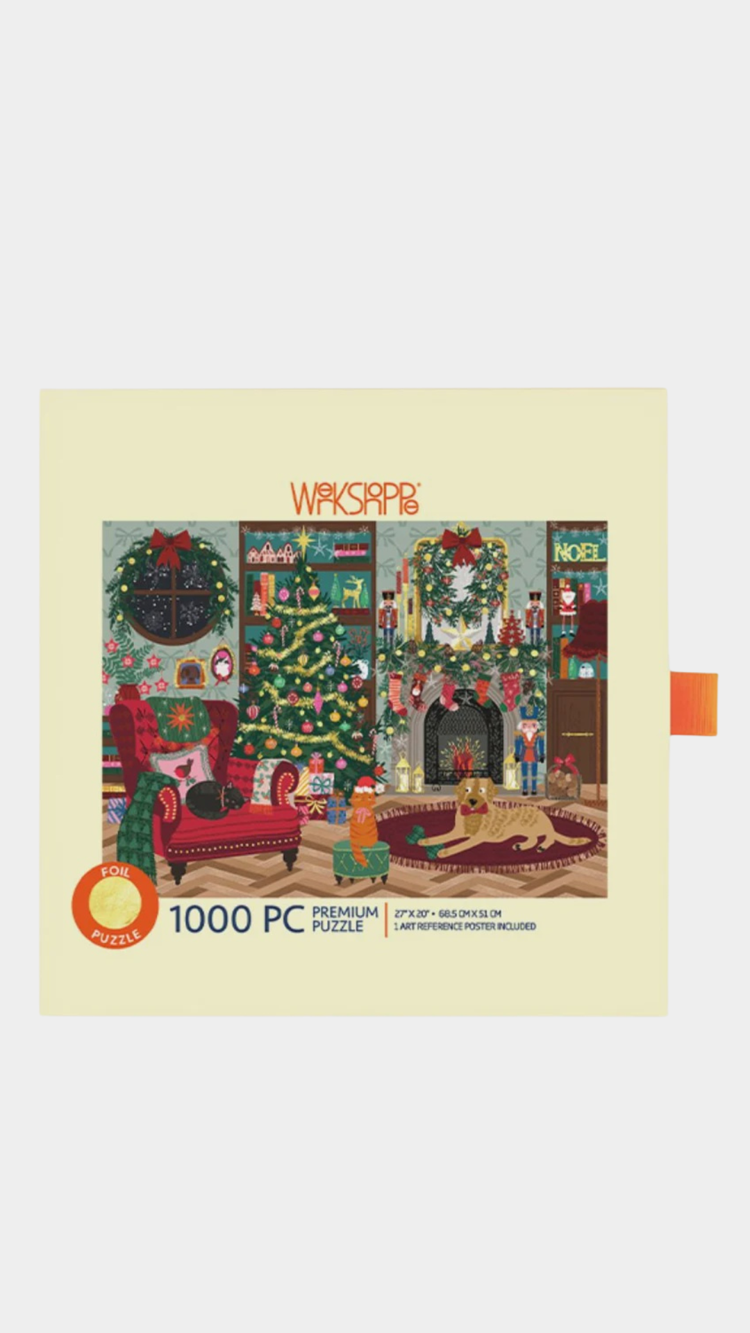 WerkShoppe 1000 Pc Puzzle - Gold Foil Festive Family Room