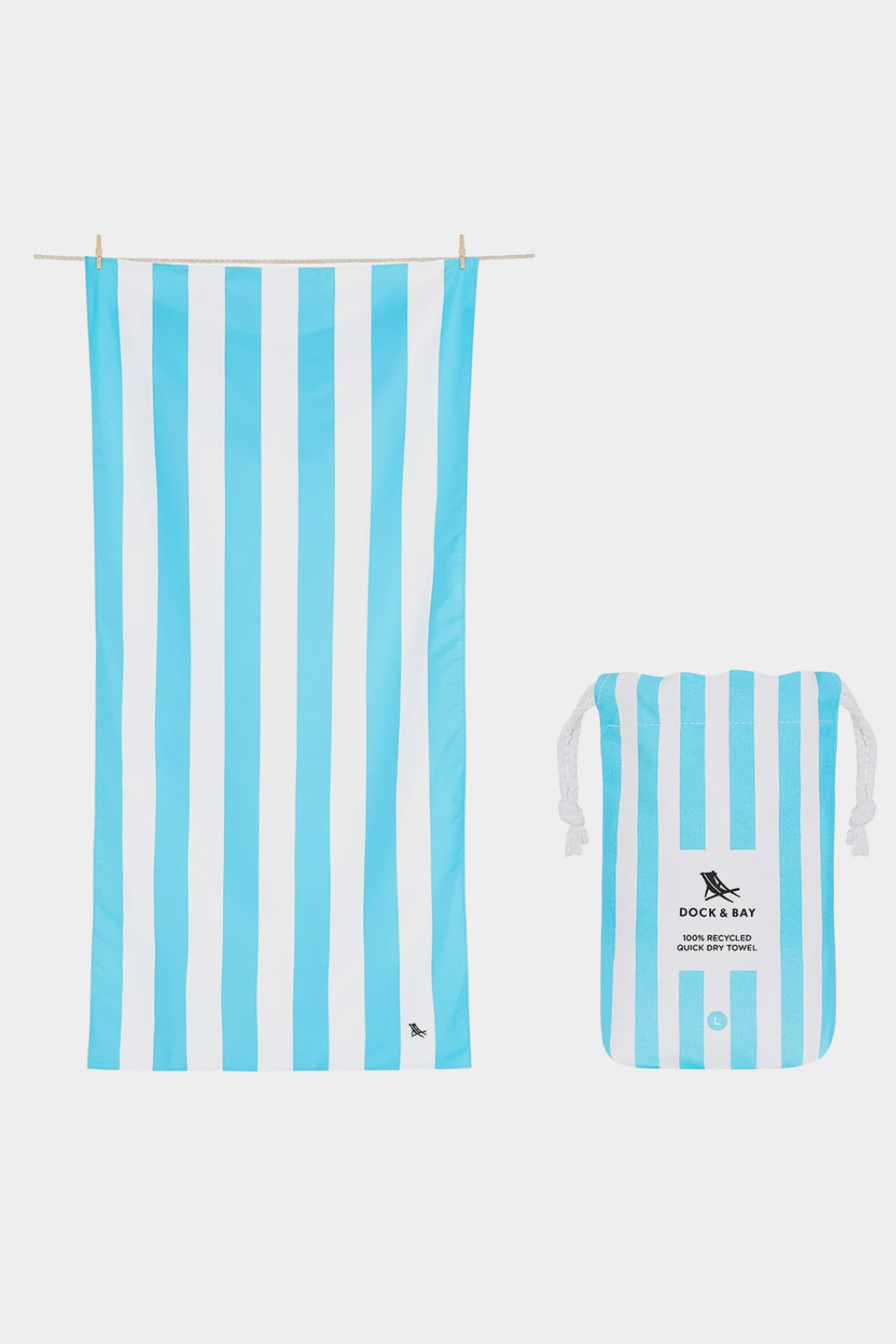 Quick Dry Beach Towel -Tulum Blue - Presence Hamilton