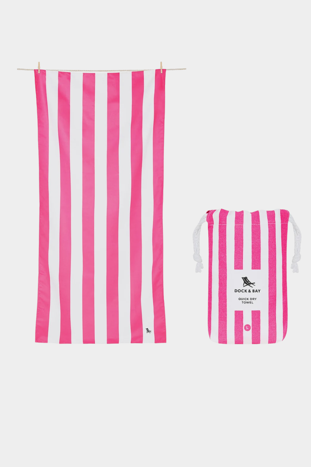 Quick Dry Beach Towel - Phi  Phi Pink - Presence Hamilton