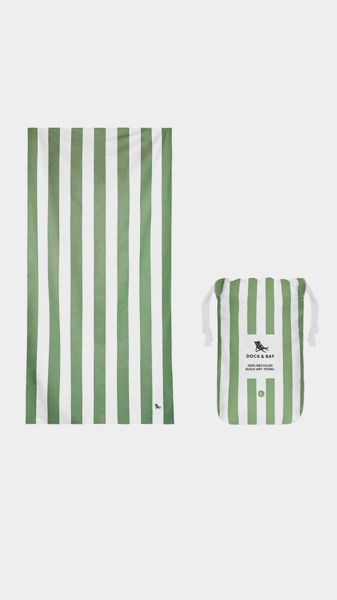Quick Dry Beach Towel -Cayman Olive