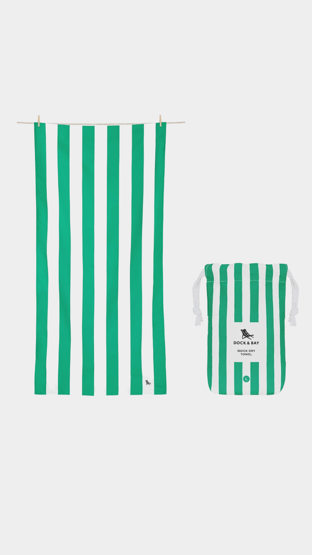 Quick Dry Beach Towel - Cancun Green