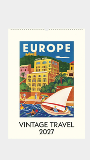 Wall Calendar - Vintage Travel - Presence Hamilton