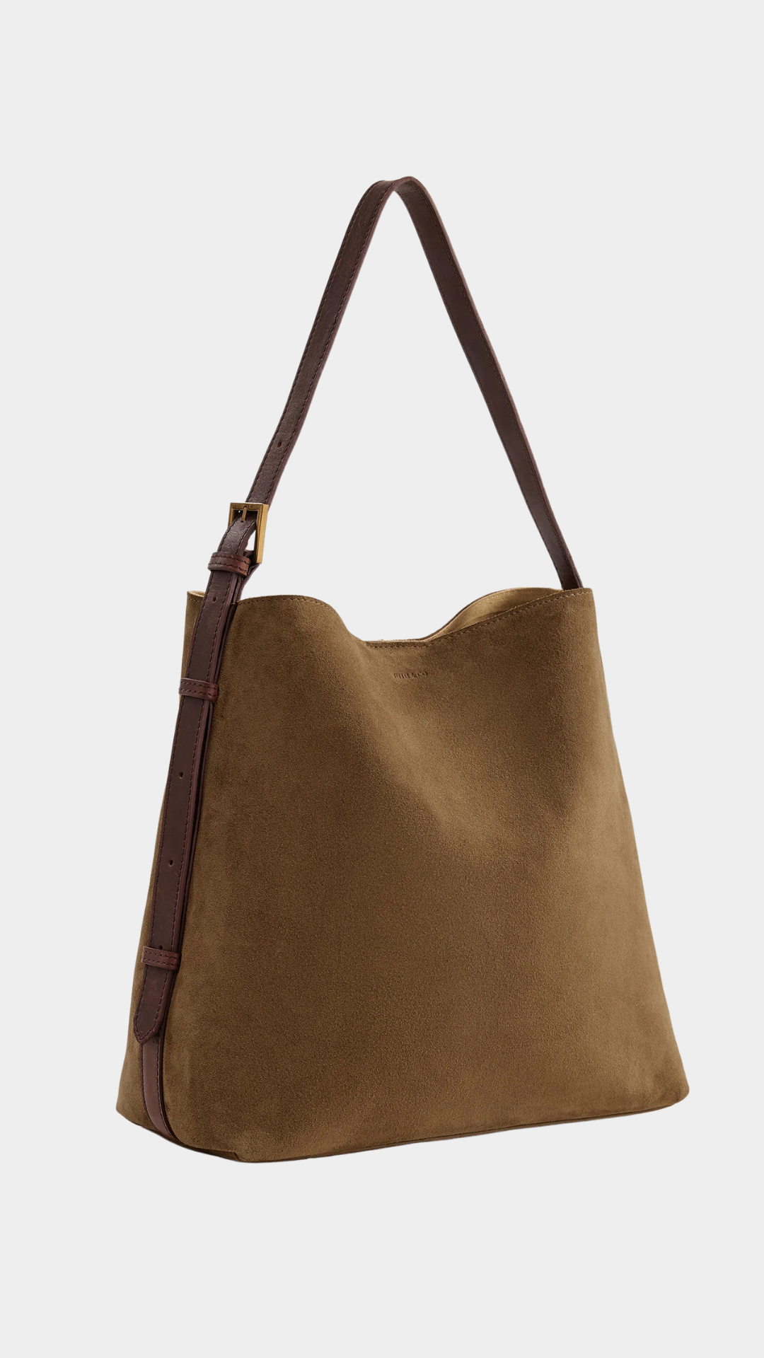 Suede Cabas Tote -Chestnut