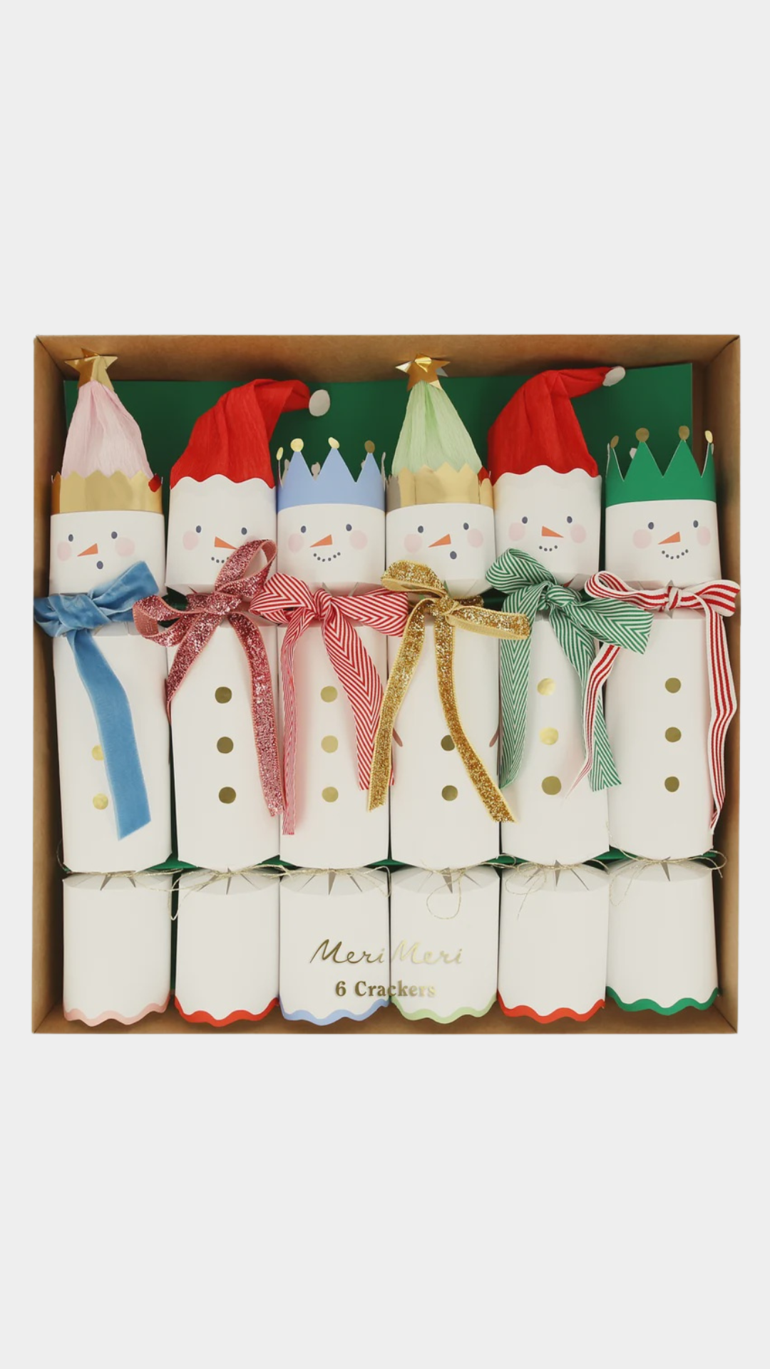 Snowman Xmas Crackers- set 6