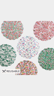 Reusable Small Plates - Liberty Red & Green- set of 6